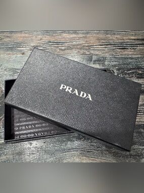Prada Black Textured Sunglasses Case